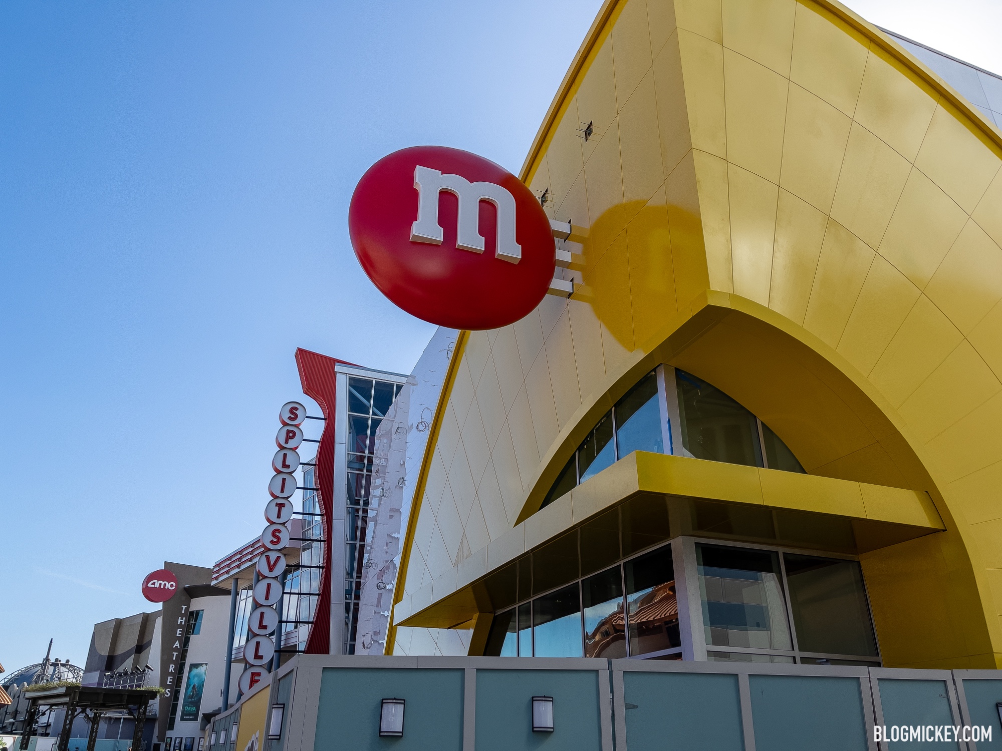 Giant M&M Candy Sign Installed as M&M's Store Makes Progress at Disney