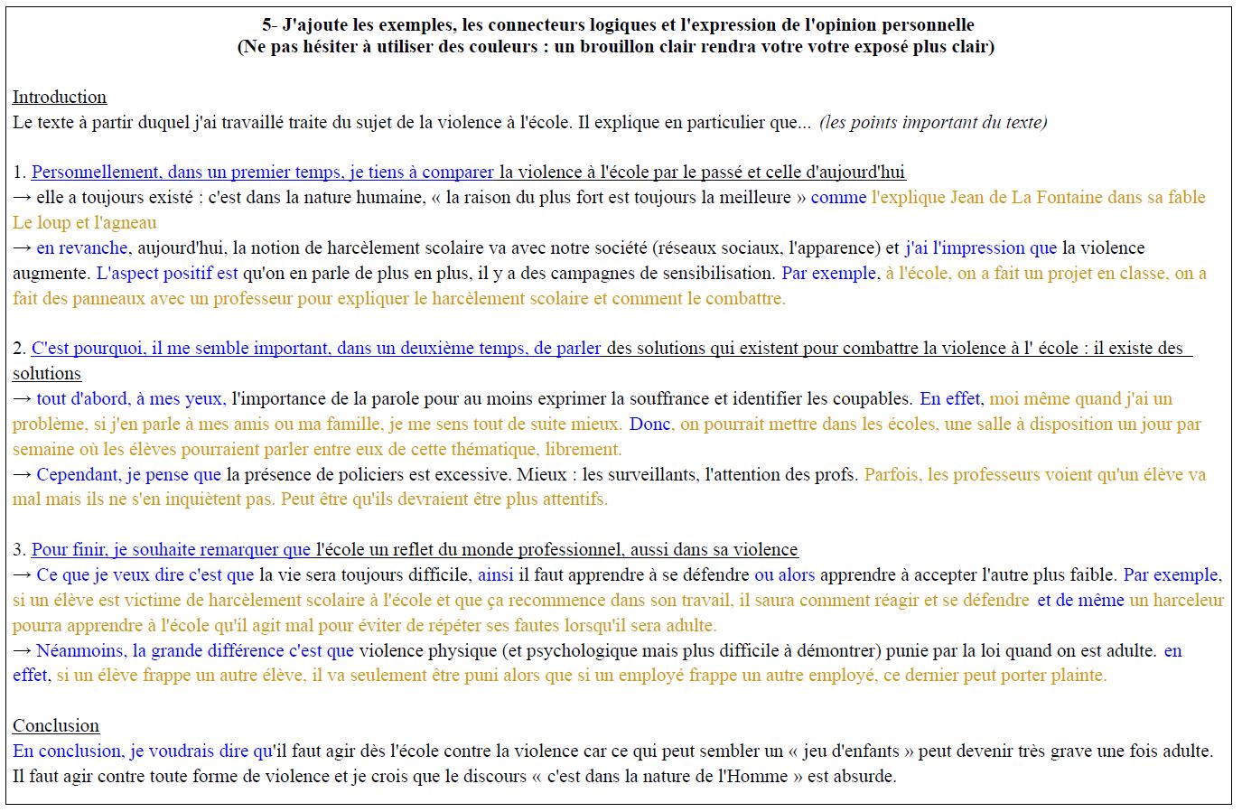 Production orale delf B2 exemple 'O Blog è mio