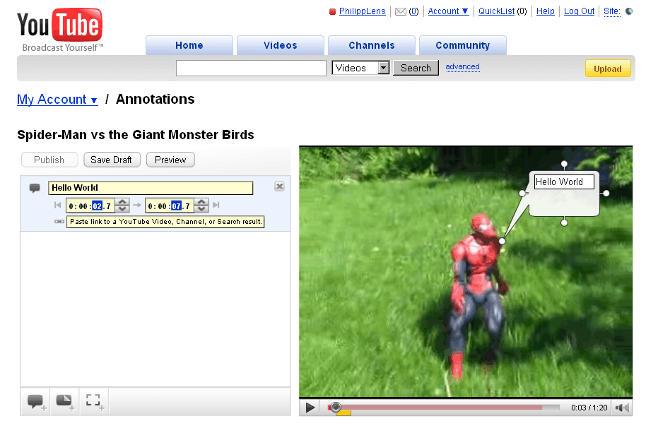 Juzer Burhani Video Interactions in YouTube Annotations
