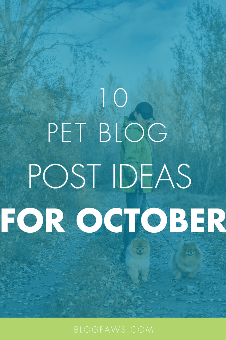 10 Pet Blog Post Ideas for October BlogPaws