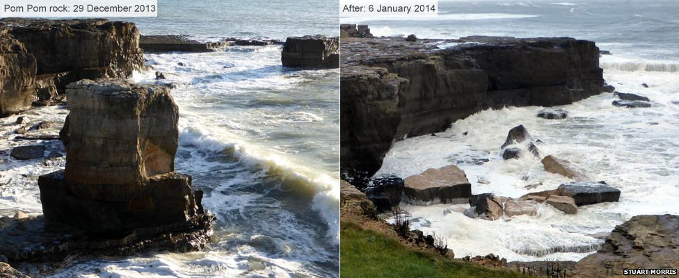 Remarkable coastal change from the recent UK storms The Landslide