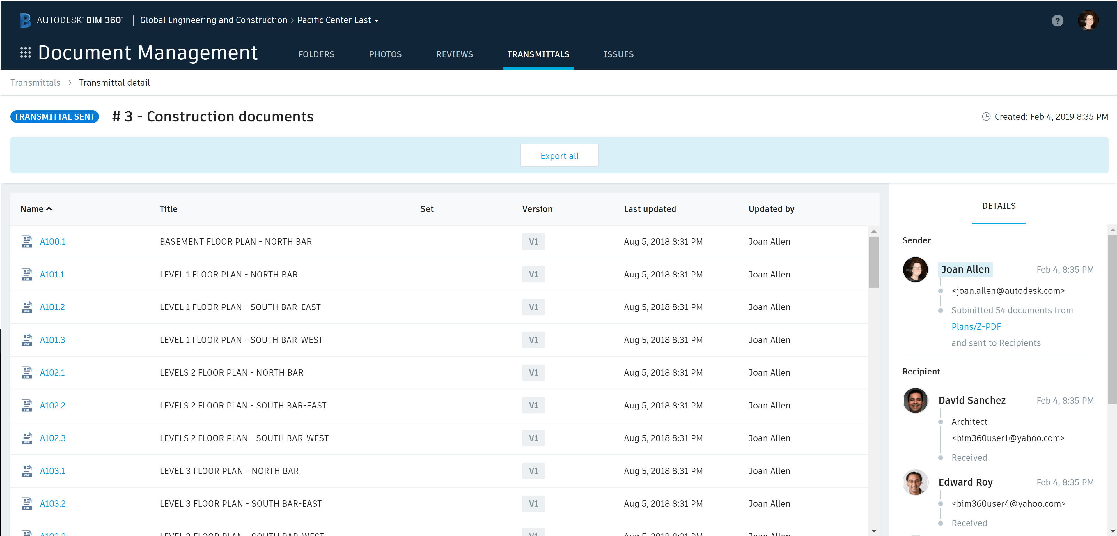 BIM 360 Docs Update February 19, 2019 BIM 360 Release Notes