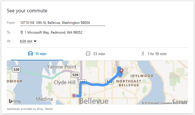 LinkedIn Uses Bing Maps to Calculate the Commute to Your Dream Job