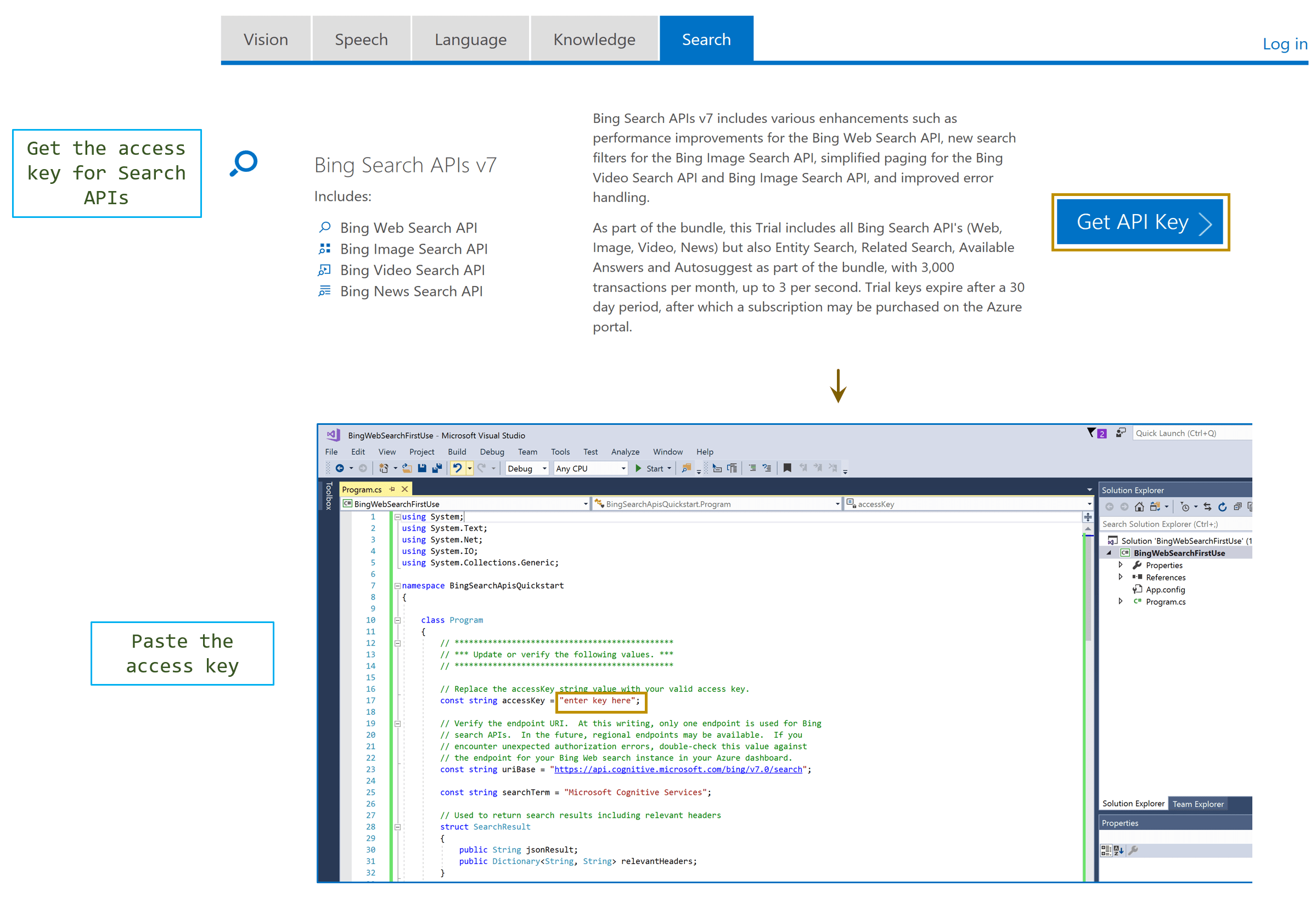 Start exploring Bing Search APIs in under 5 minutes Search Quality