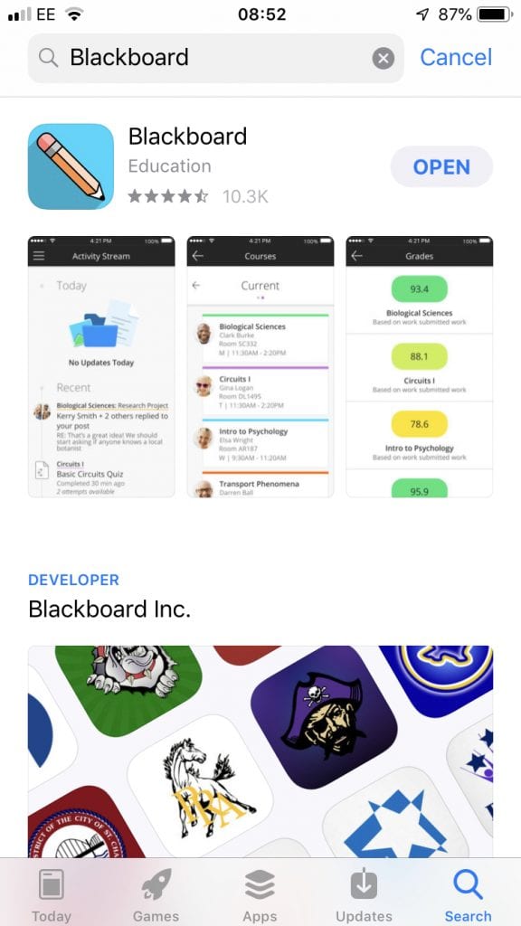 get the blackboard app how to
