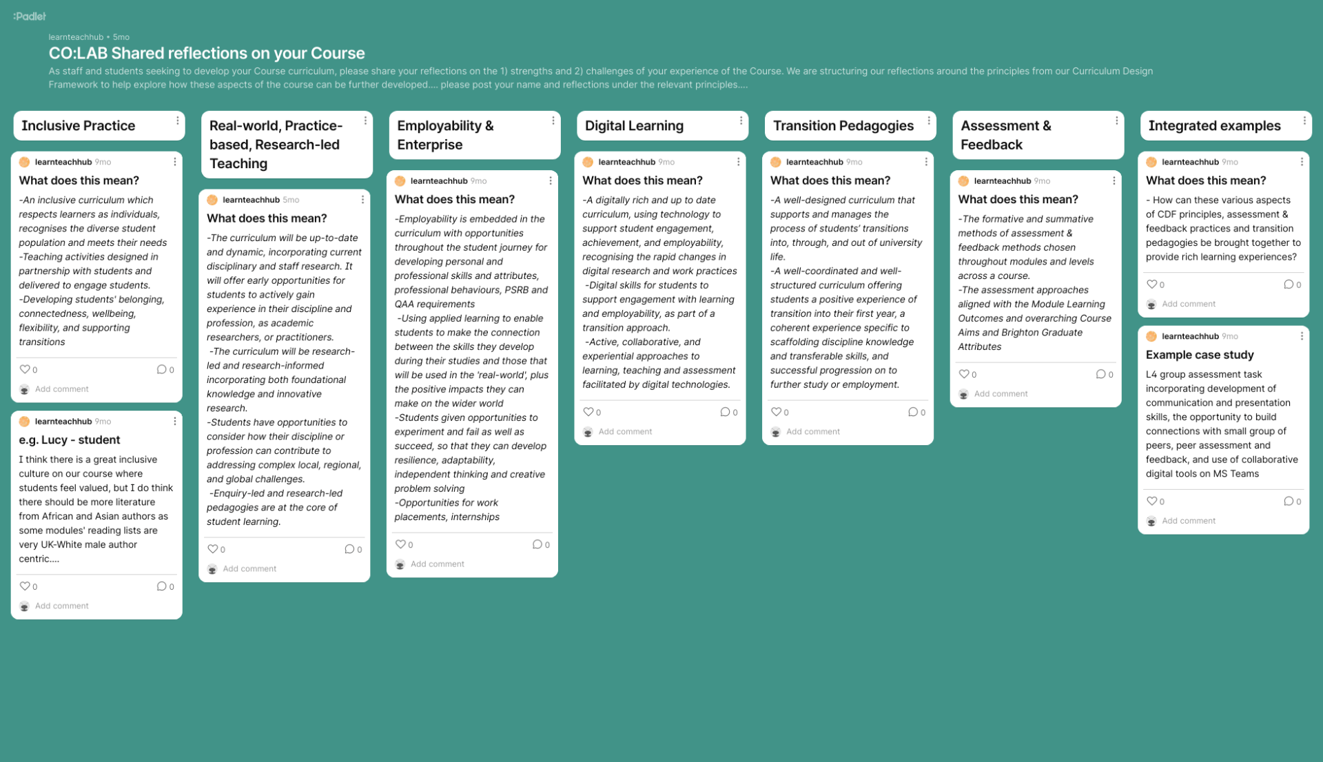The CoLab Curriculum Design Process & Toolkit Talking about Teaching