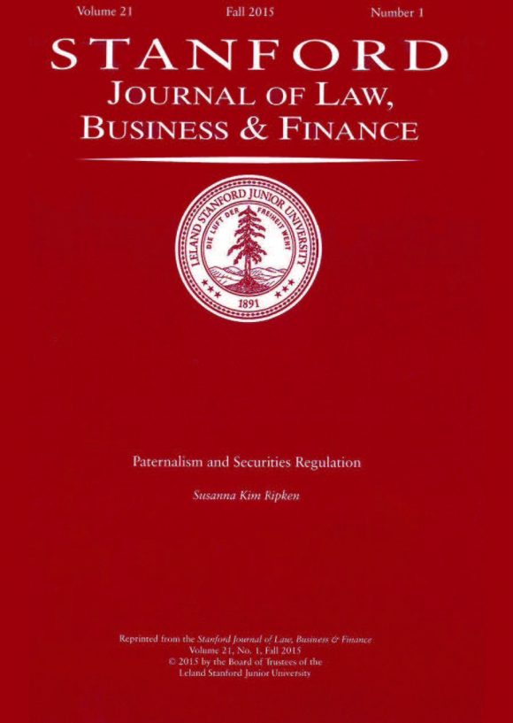 Fowler Law Professor Susanna Ripken Publishes “Paternalism