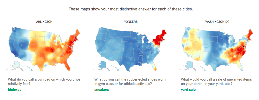New York Times Dialect Map
