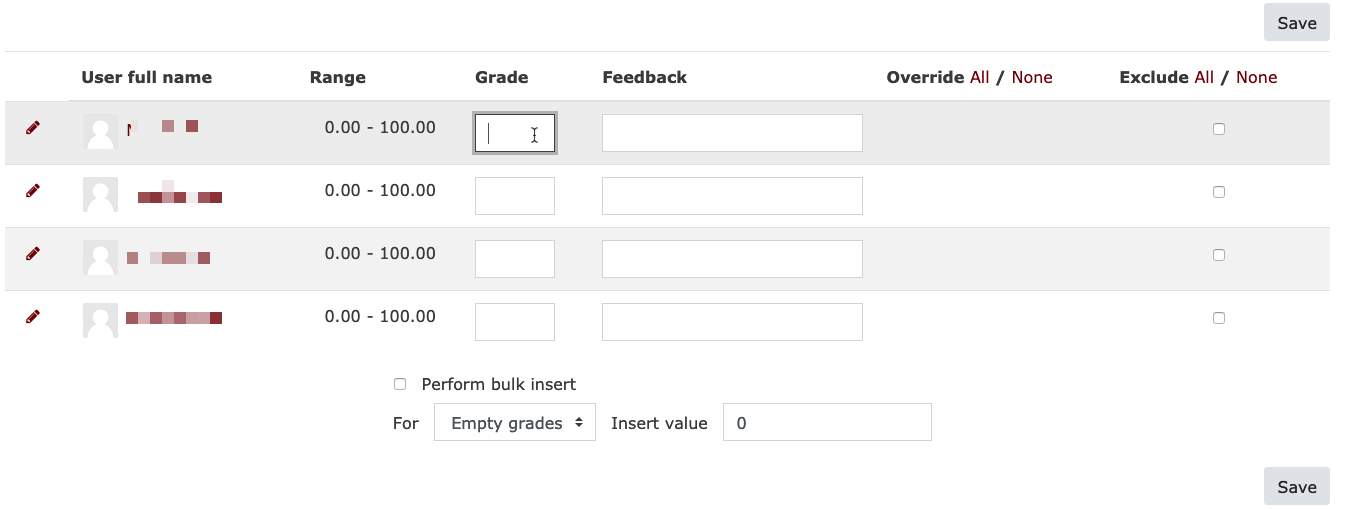 Elon Technology Blog / Moodle Gradebook Series Grading With Single View
