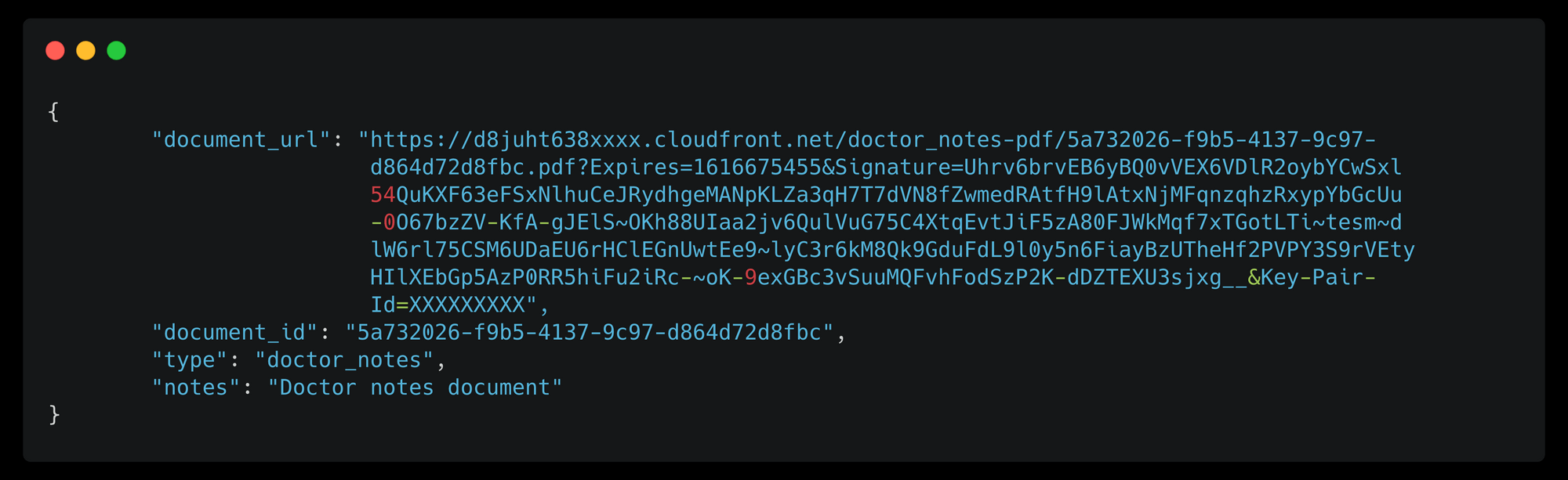 Securing document objects with AWS CloudFront Signed URLs