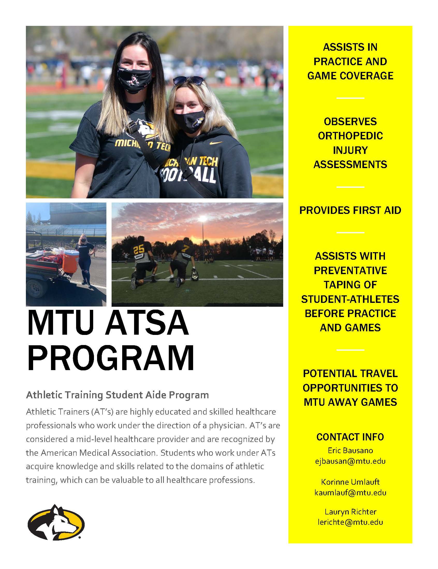 Gain Experience through the Athletic Training Student Aid Program KIP