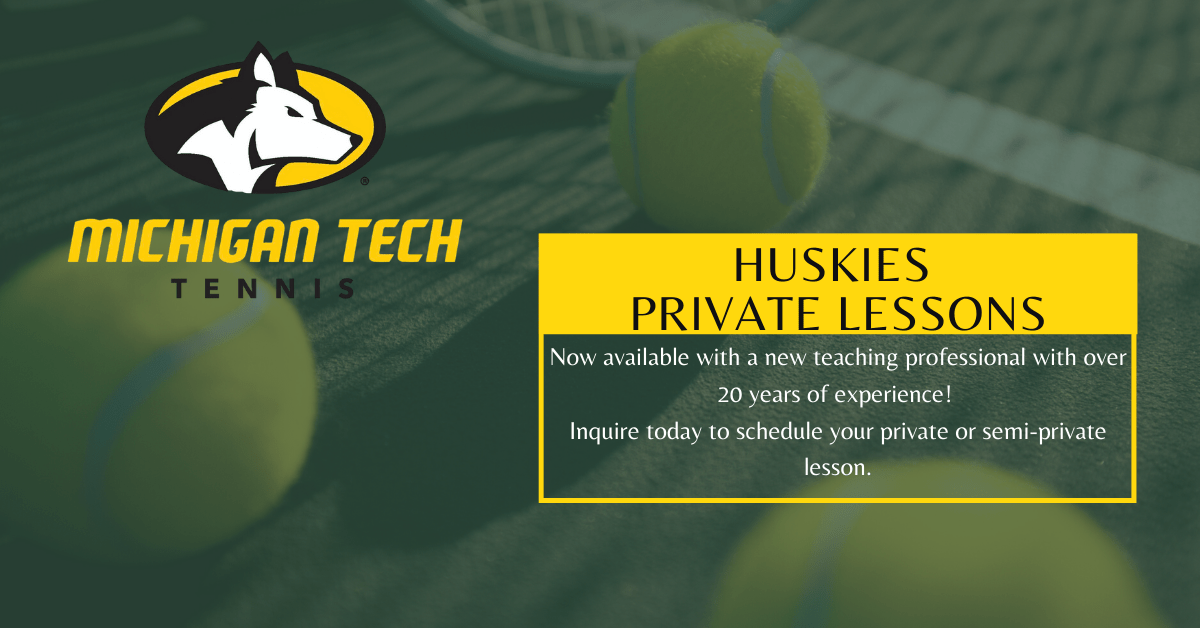 Private Tennis Lessons Available at Gates Tennis Center Michigan Tech