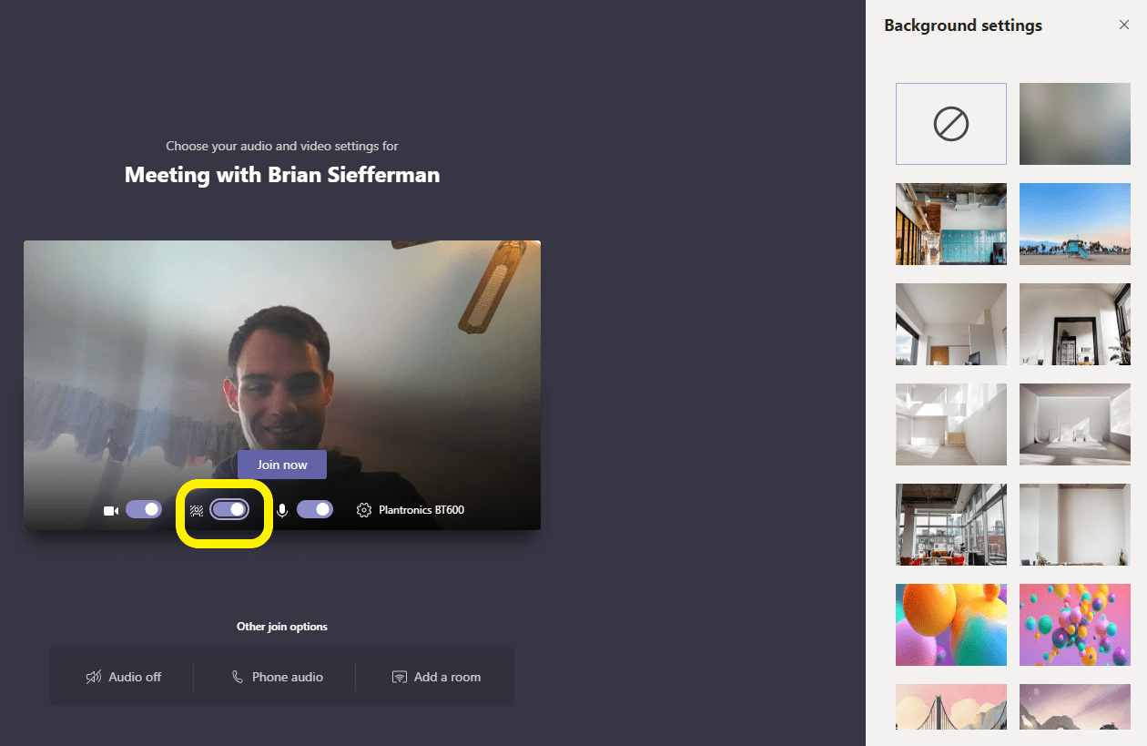 Using Background Effects in Microsoft Teams / Blogs / Perficient