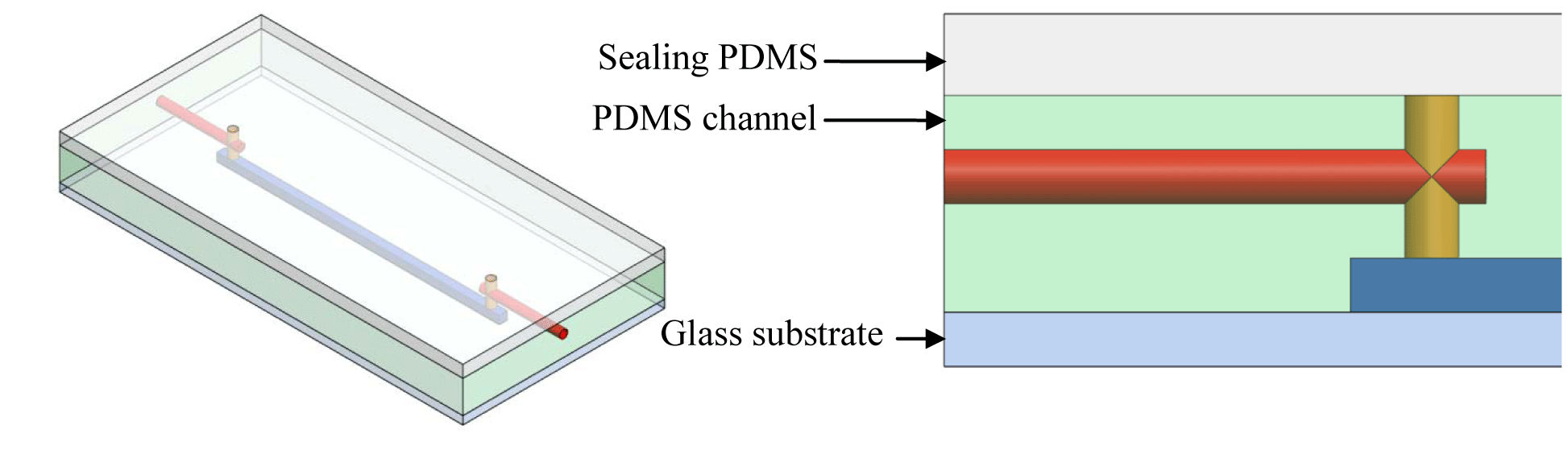 The fabrication of PDMS interconnecting interface assisted by tubing