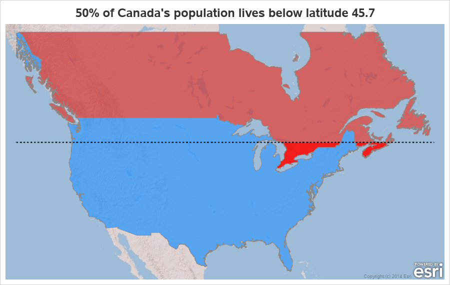 Where do Canadians live? Graphically Speaking