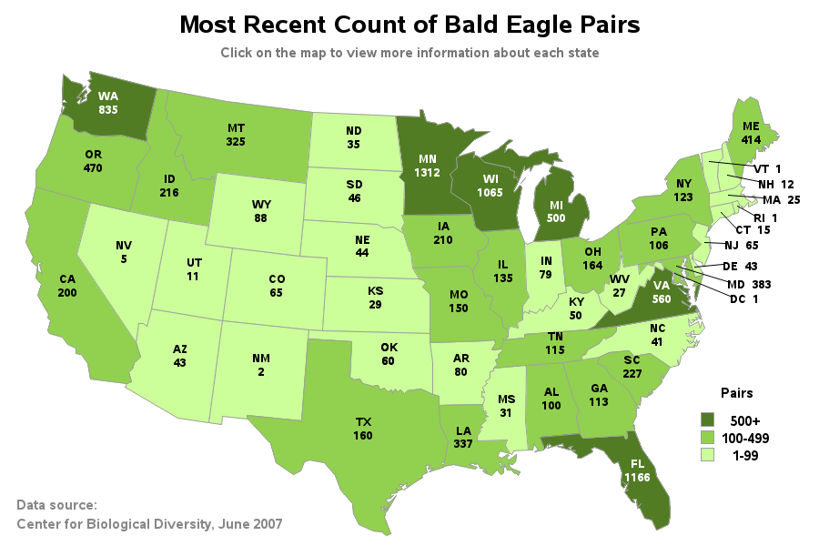 Bald Eagle Population By State Map Bald eagles return to the United States The SAS Training Post