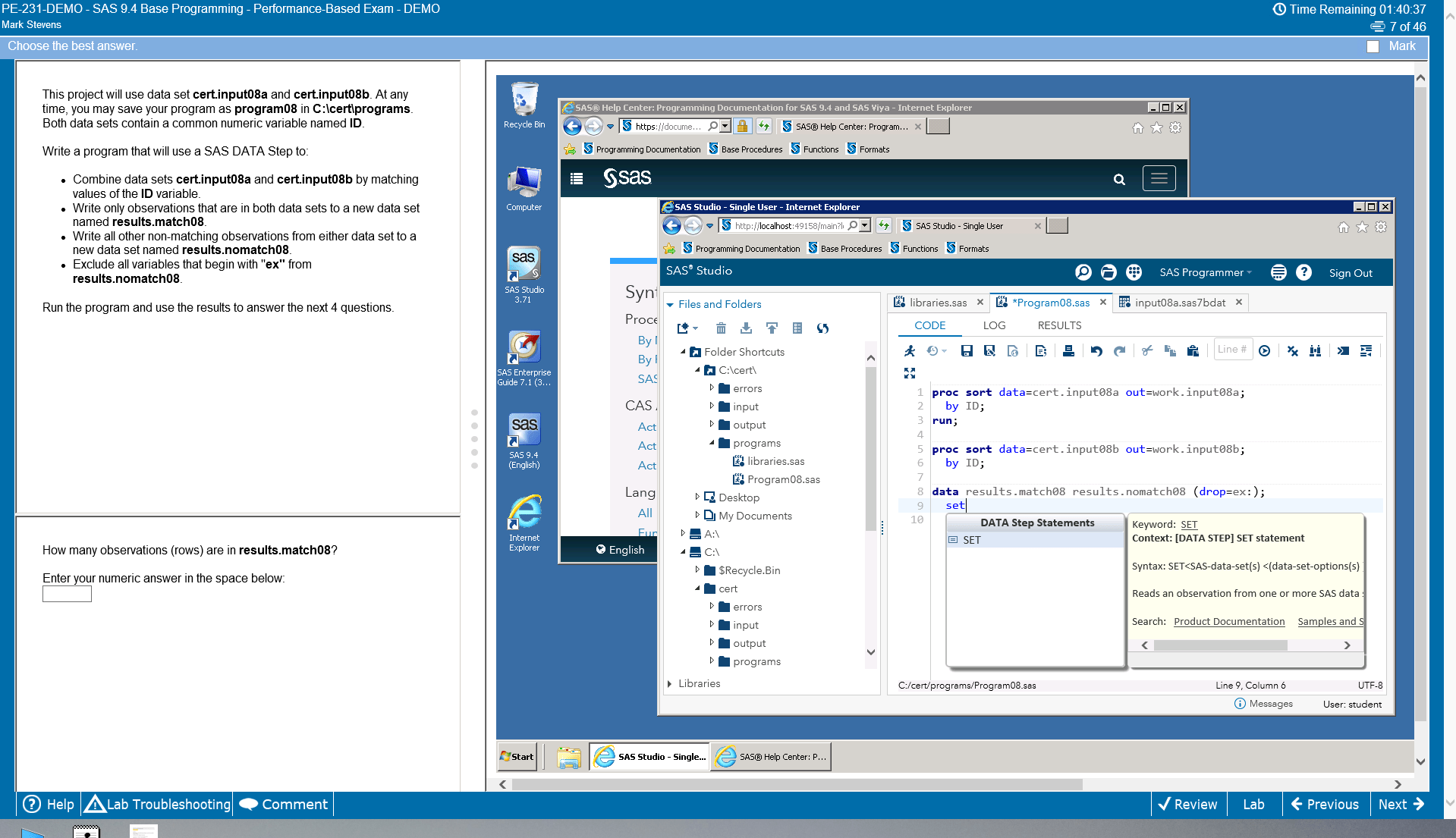 New PerformanceBased Certification Write SAS Code During Your Exam