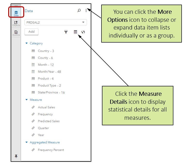 The new Data Pane in SAS Visual Analytics It's painless! SAS Users