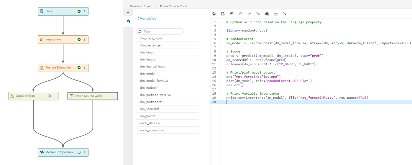 sas machine learning example