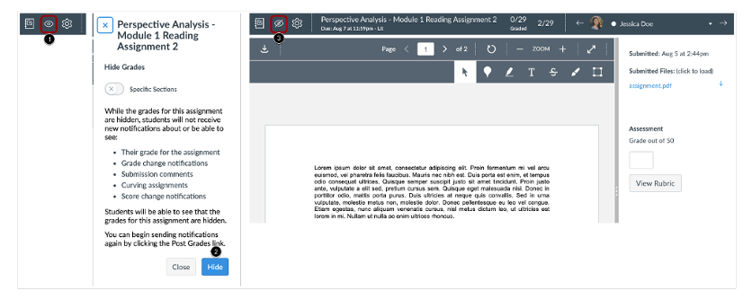 Posting grades on the new version of Canvas grade book / eCampus