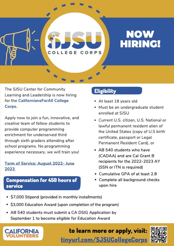Sjsu Holiday Schedule 2023 Join The Sjsu College Corps / Sjsu Lurie College Of Education Blog