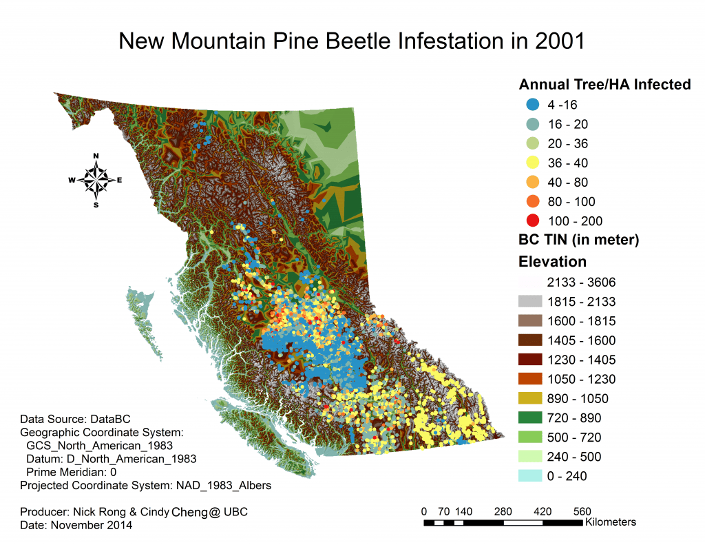 Mountain Pine Beetle Infestation Data Forest Fire Model