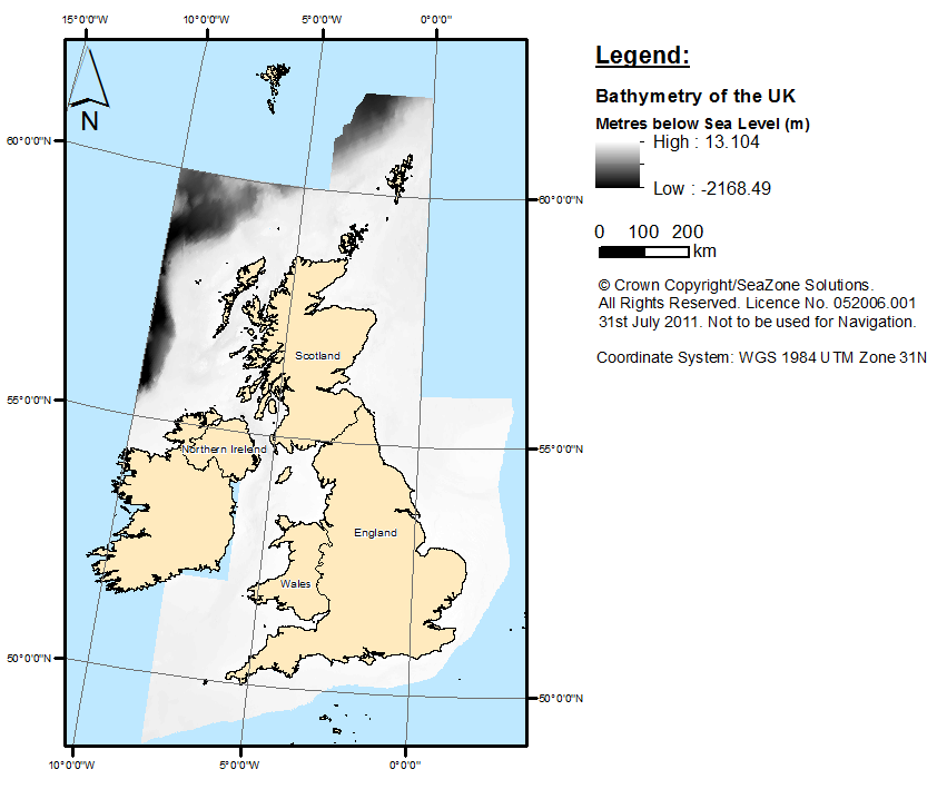 Raw Data Offshore Wind Energy Potential in the UK