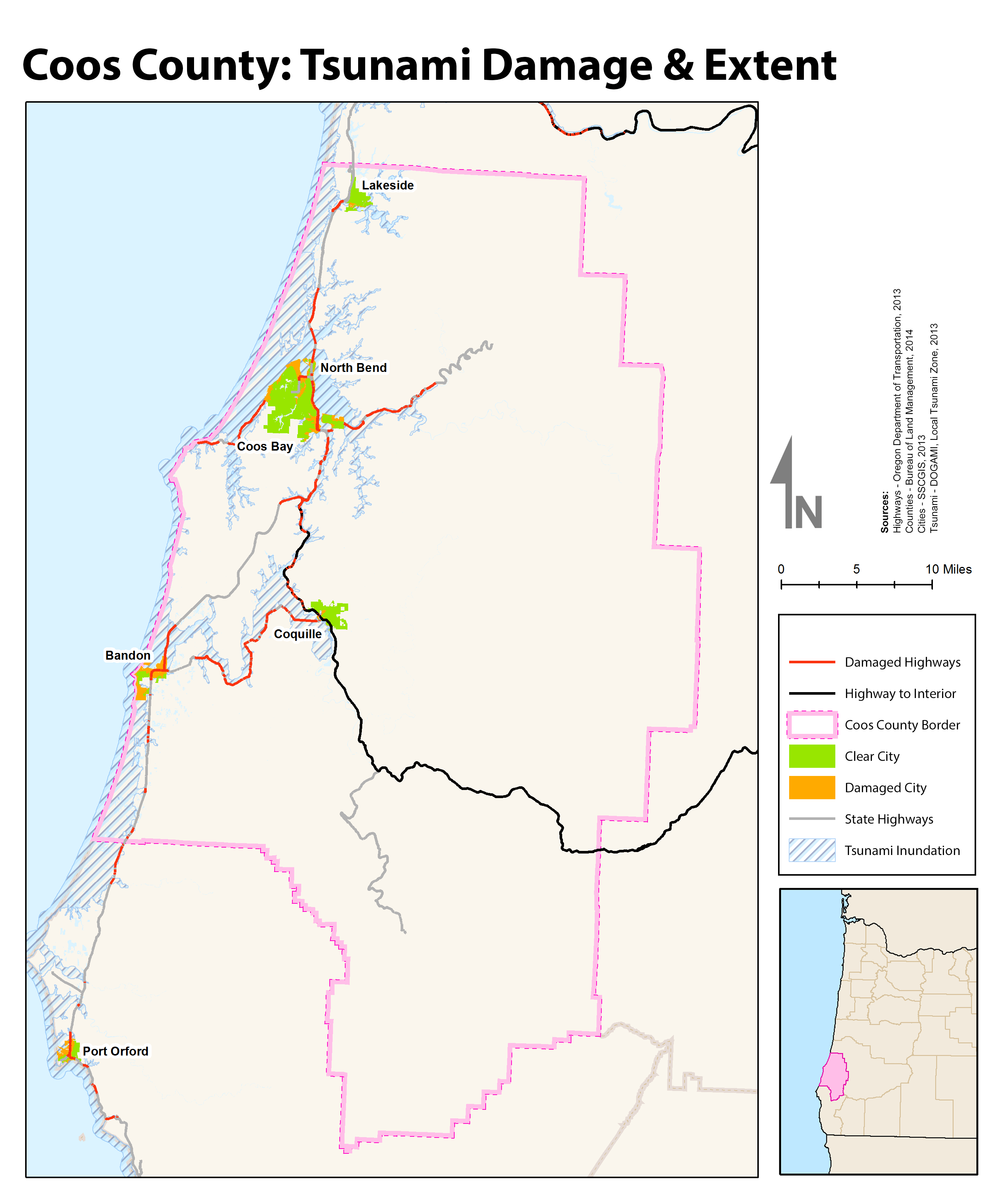 Lab 4 Tsunami Disaster Modeling and Recovery Planning Oregon & Coos