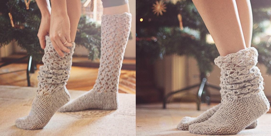 Crochet Tall Comfy Socks (Patterns)