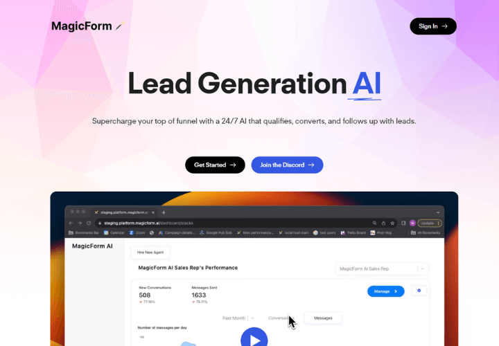 Magicform AI Lead Generation Blogwings