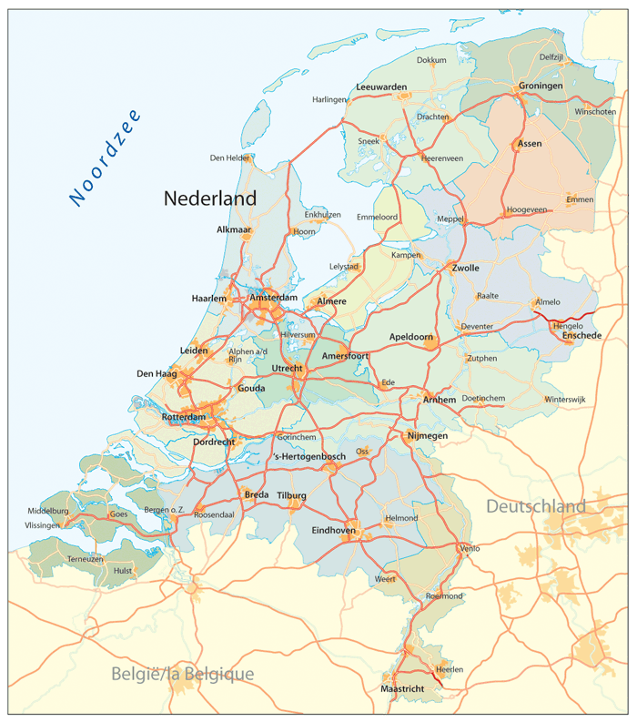 Autowegen Kaart Nederland Vs Netherlands Maps / kaarten / Karte