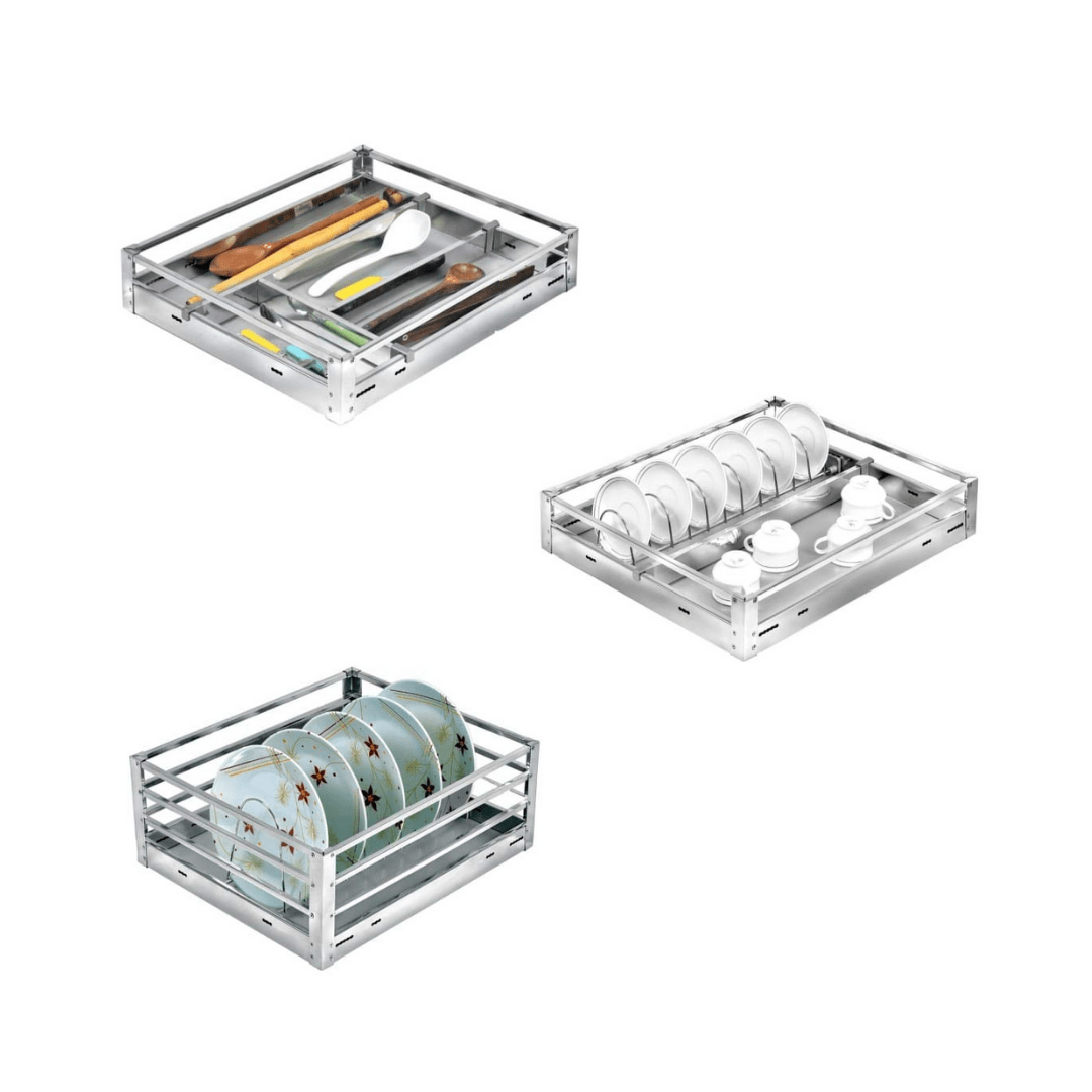 BLOO BASKET Stainless Steel Modular Kitchen Basket Accessories