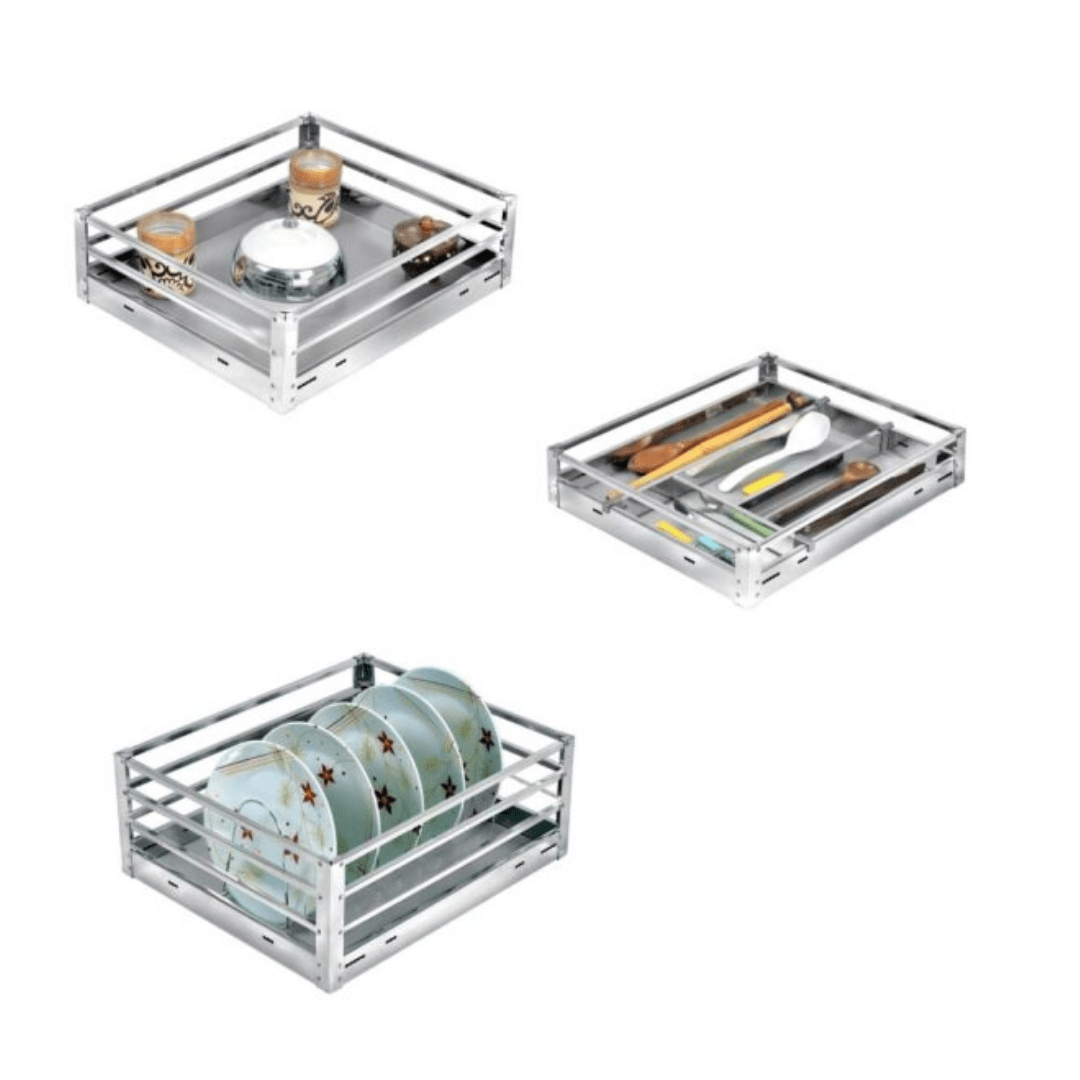 BLOO BASKET Stainless Steel Modular Kitchen Basket Accessories