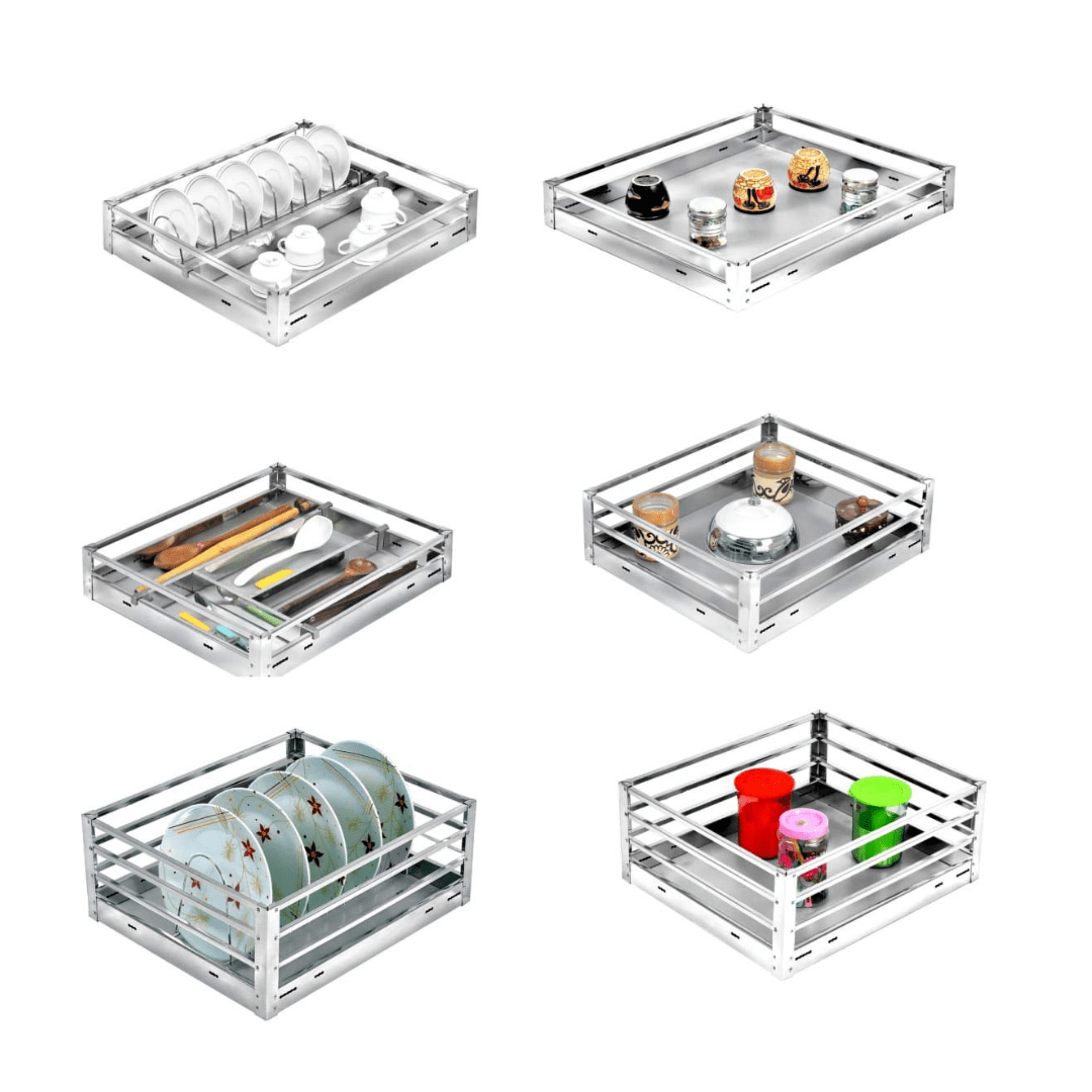 BLOO BASKET Stainless Steel Modular Kitchen Basket Accessories