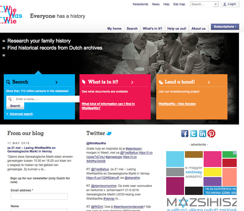 WieWasWie Web Site B&F Jewish Genealogy and More