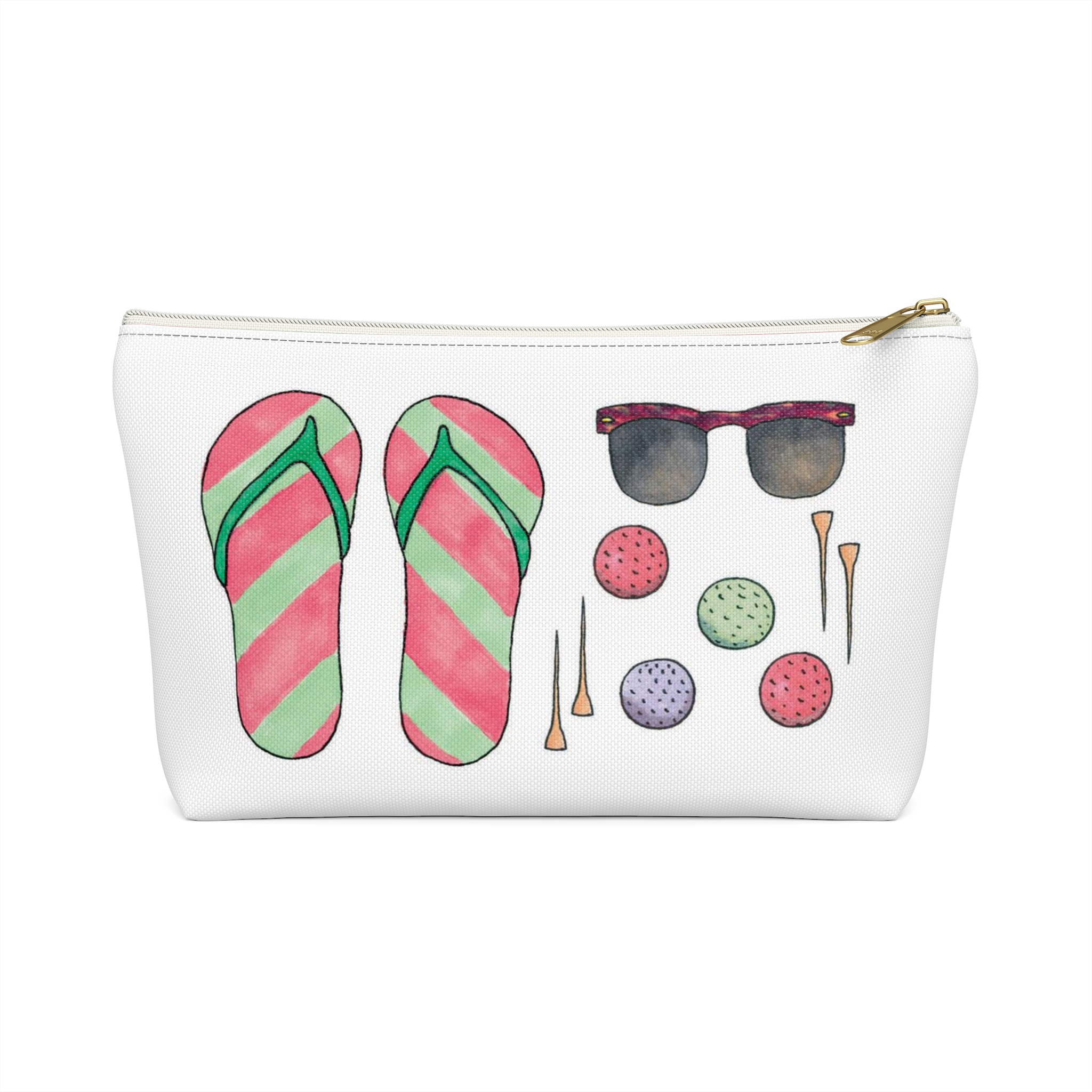Golf in Style Zippered Pouch Bloom Designs