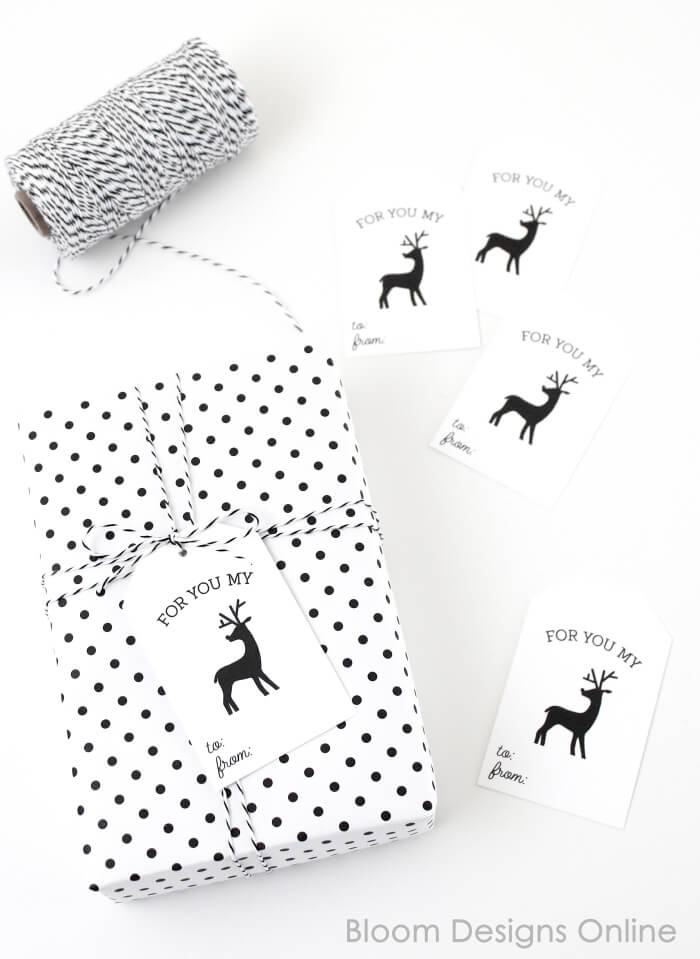 Printable Reindeer Tags Bloom Designs