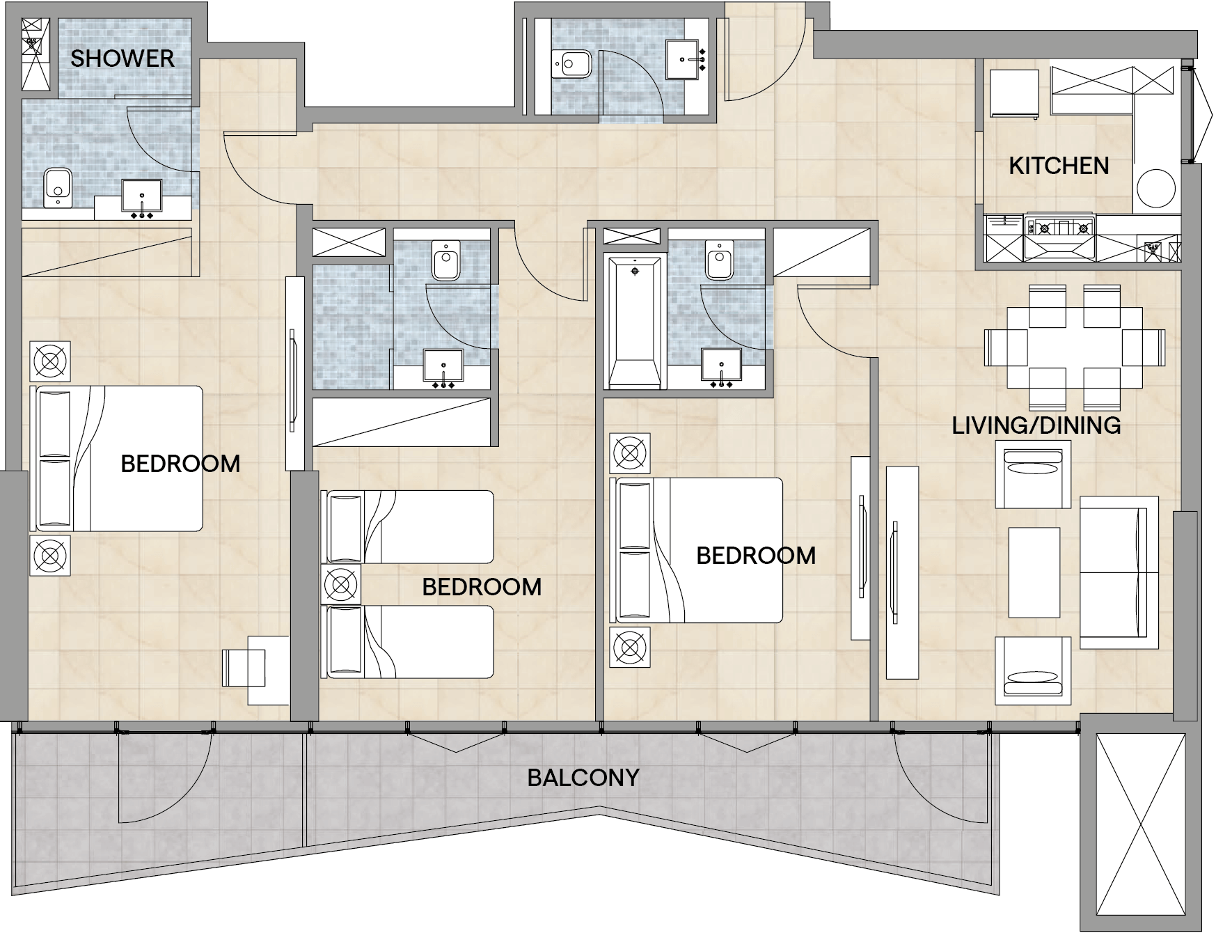 3 Bedroom Apartment at Bloom Heights 3BHK Apartment for Sale in JVC