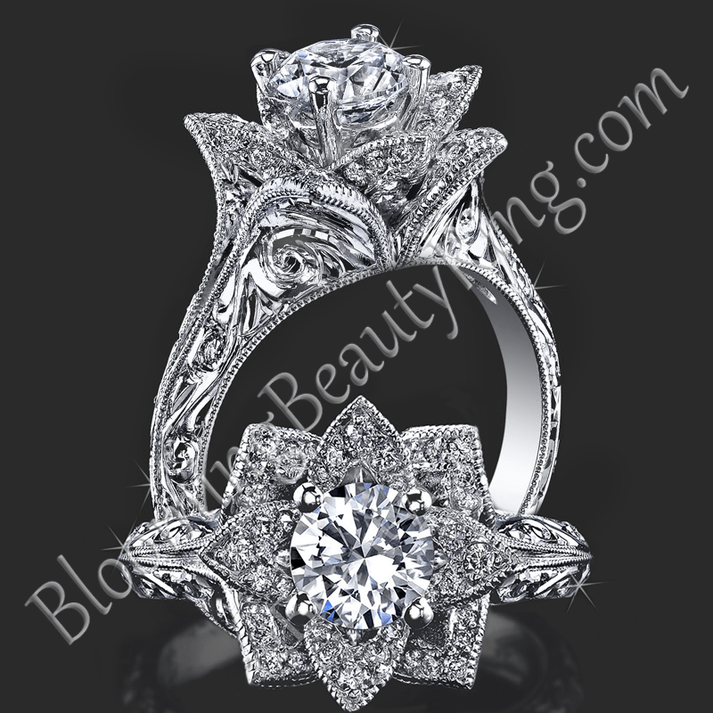 All Flower Engagement Rings