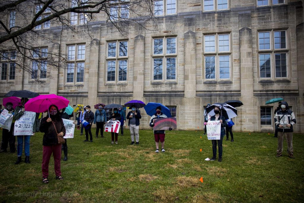 Gallery Indiana Grad Coalition pickets to protest IU fees Thursday