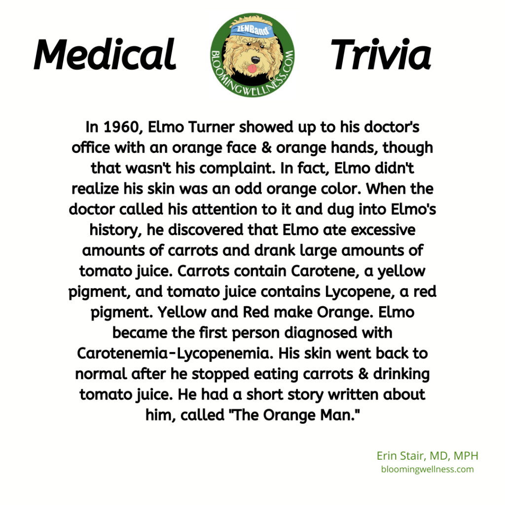 Medical Trivia The Orange Man Blooming Wellness