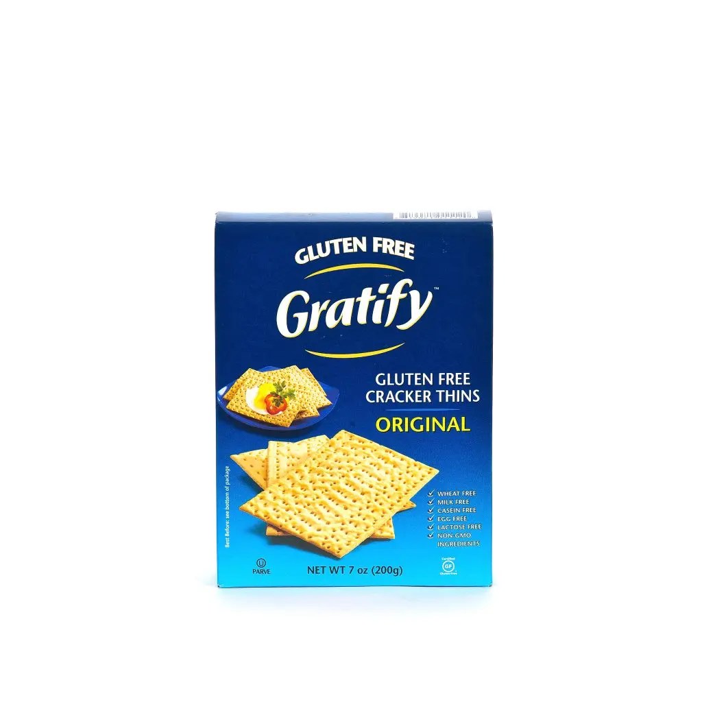 Gratify GF Cracker Thins ORIGINAL Bloom's Kosher