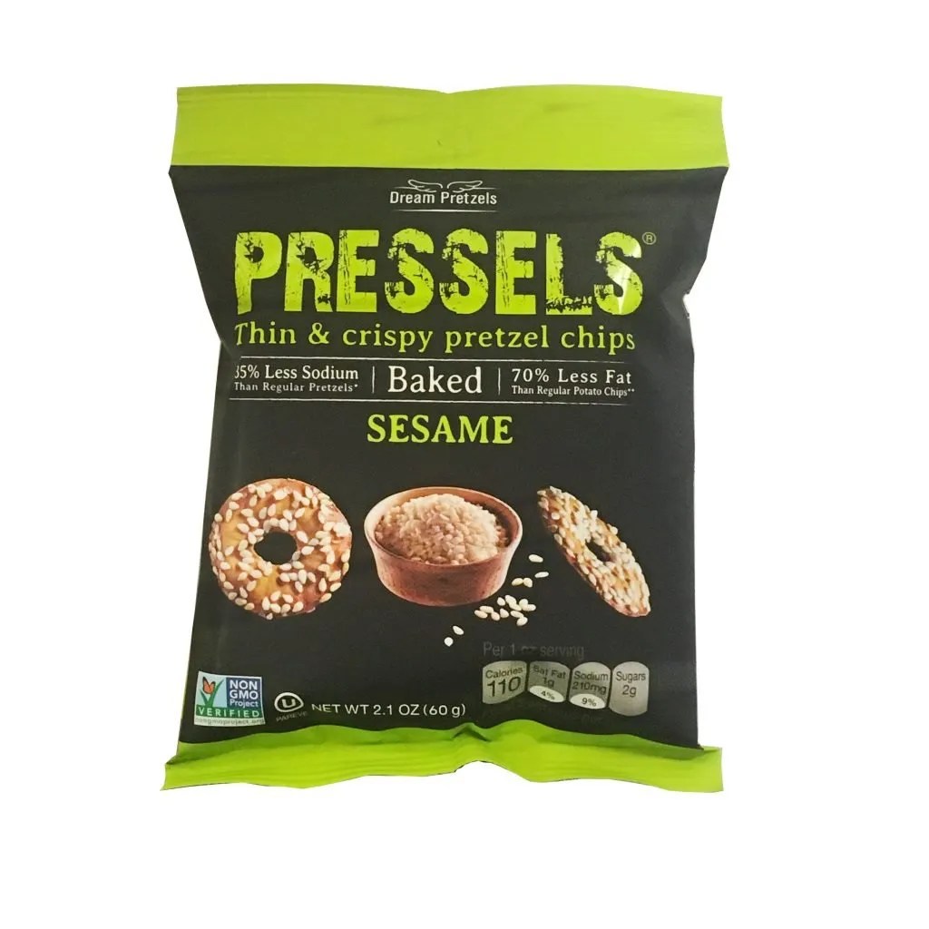 Pressels Pretzel Chips Sesame 2.1oz Bloom's Kosher
