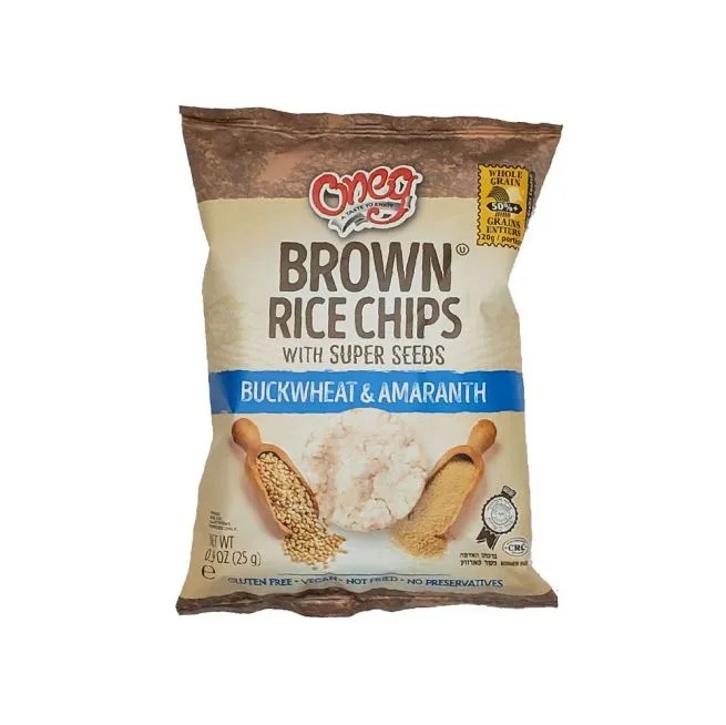 Brown Rice Chip/Super Seeds Buckwheat & Amaranth 25g Bloom's Kosher