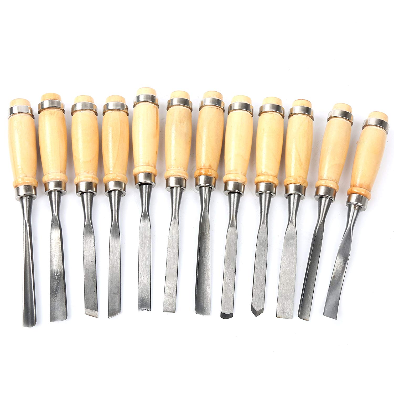 12PCS Wood Carving Hand Chisel Tool Set Woodworking Professional Gouges