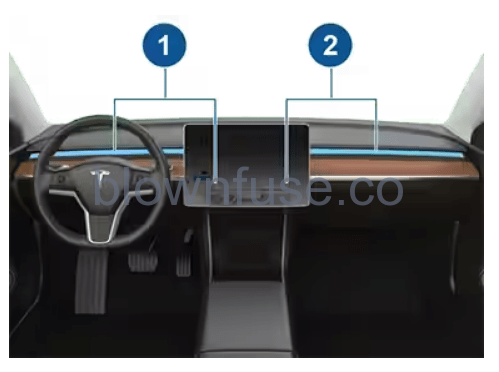 2021 Tesla Model Y Climate Controls 3 – Blown Fuse