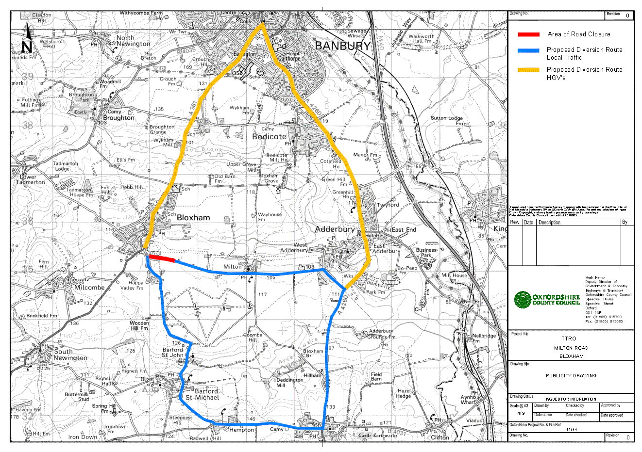Milton Rd Closure 27th August 2013 Bloxham Online