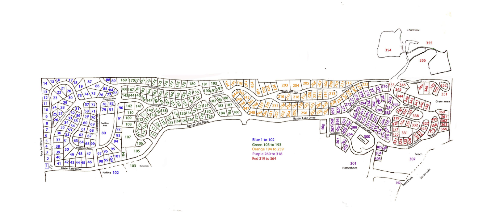 Campground Maps Baxter Lake Recreation Area Association
