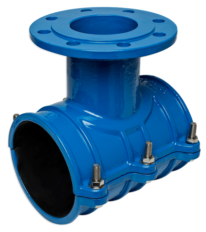 Flanged Saddle for PE/PVC Pipes Blucast