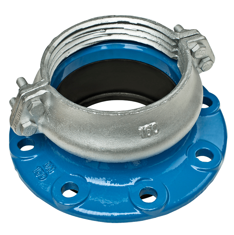 Flanged Adaptor for PE/PVC Pipes Blucast